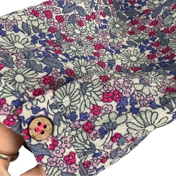 Vintage X America Elsie Women Medium Top Blouse Ditsy Floral Peplum Boho Spring - Picture 4 of 16